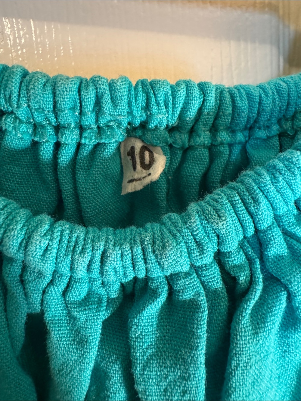 Girls Teal Off-Shoulder Embroidered Casual Dress - Picture 3 of 5